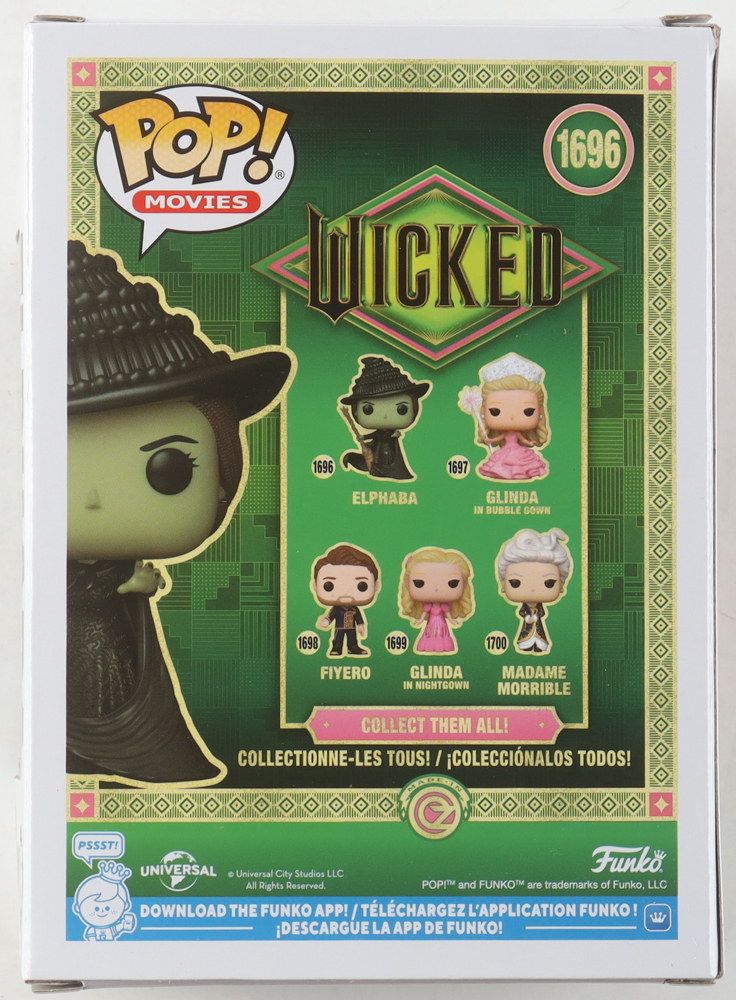 Cynthia Erivo Signed "Wicked" #1696 Elphaba Funko Pop! Vinyl Figure (SWAU) at PristineAuction.com Cynthia Erivo Signed "Wicked" #1696 Elphaba Funko Pop! Vinyl Figure (SWAU) at PristineAuction.com
