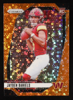 Jayden Daniels 2024 Panini Prizm Prizms Orange Disco #347 RC at PristineAuction.com