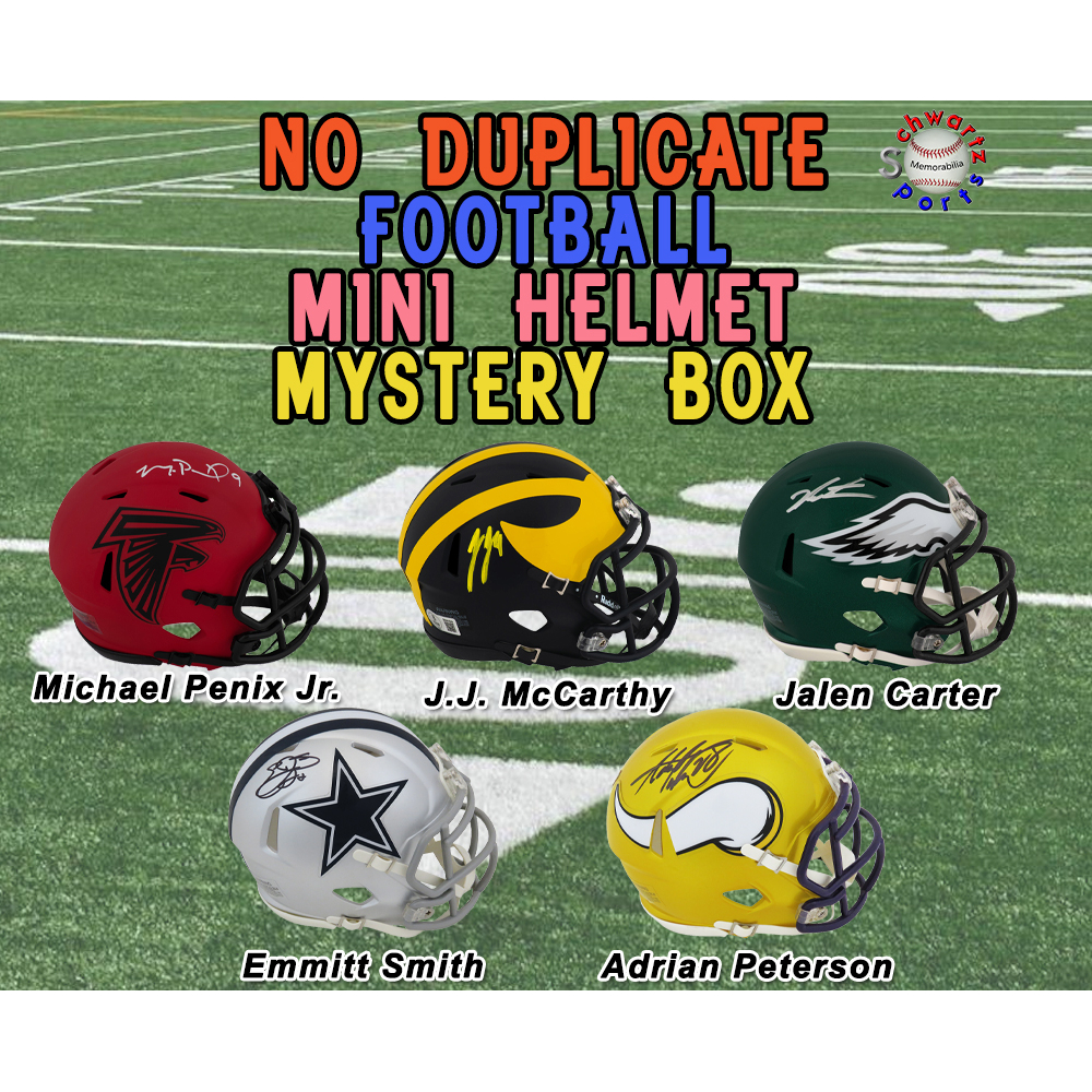 Football Mini Helmet (NO DUPLICATE) Signed Mystery Box - Series 20 (Limited to 100) - Schwartz Sports at PristineAuction.com