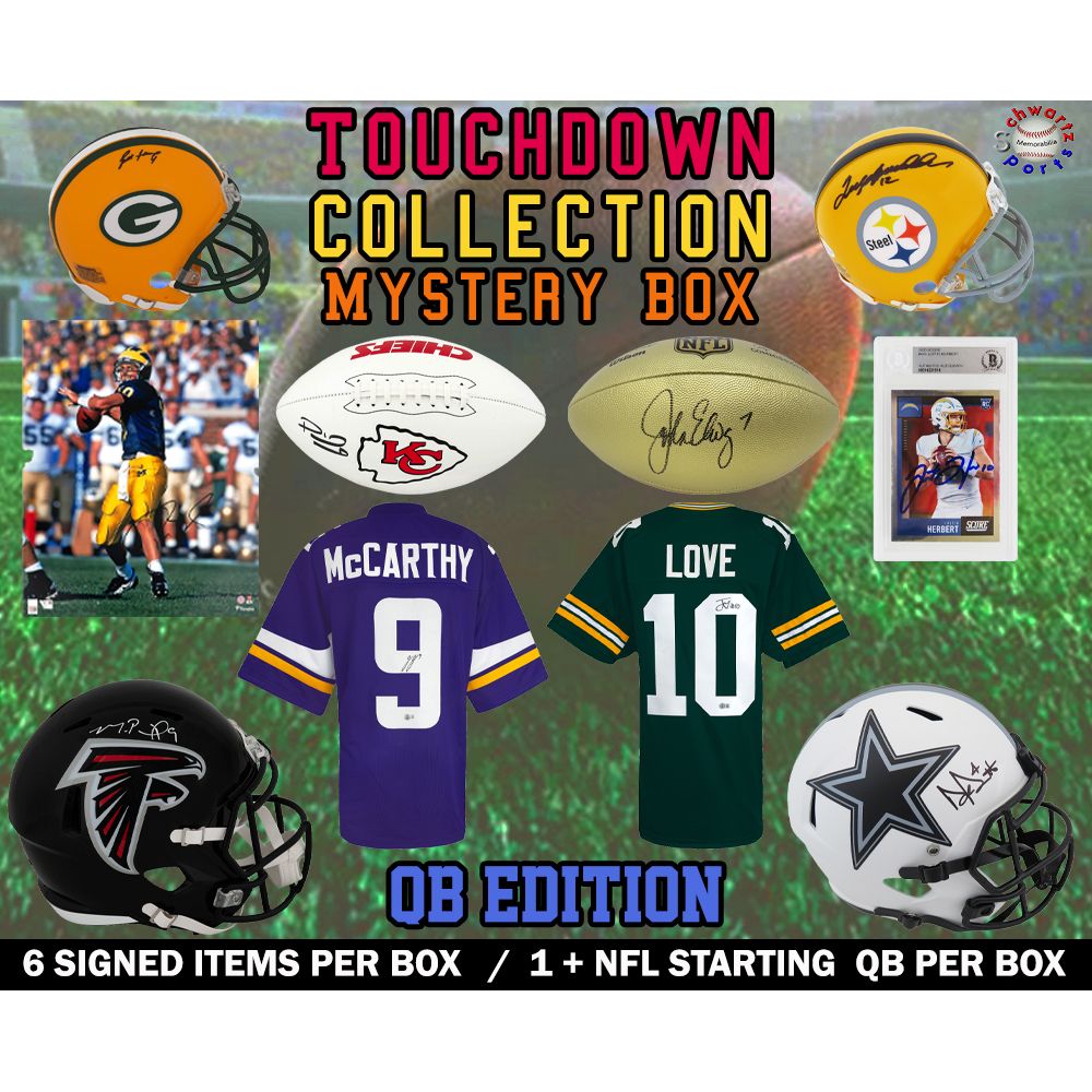 Football TOUCHDOWN Collection Mystery Box – QB Club Edition - Series 4 (Limited to 150) - Schwartz Sports at PristineAuction.com