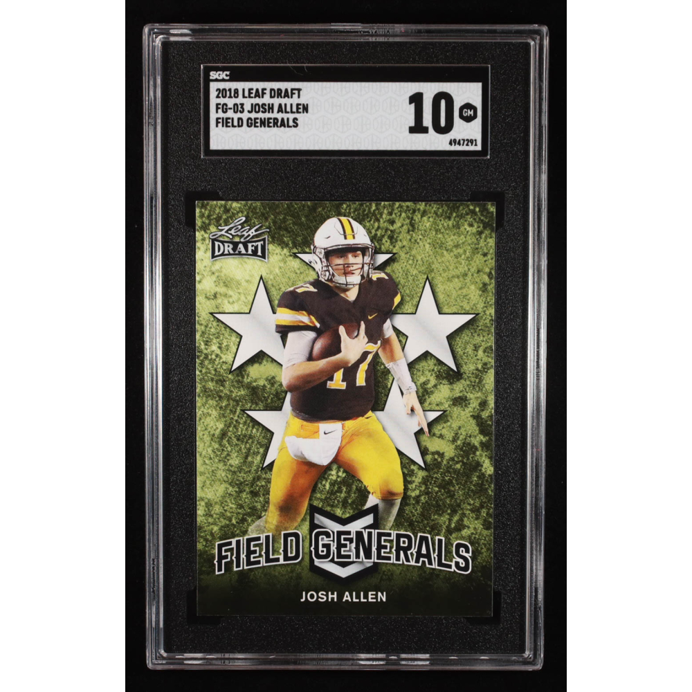 Josh Allen 2018 Leaf Field Generals #FG-03 RC (SGC 10) at PristineAuction.com