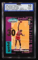 Michael Jordan 1995-96 Collector's Choice Crash the Game Assists/Rebounds Gold #C1 (ISA 10) at PristineAuction.com