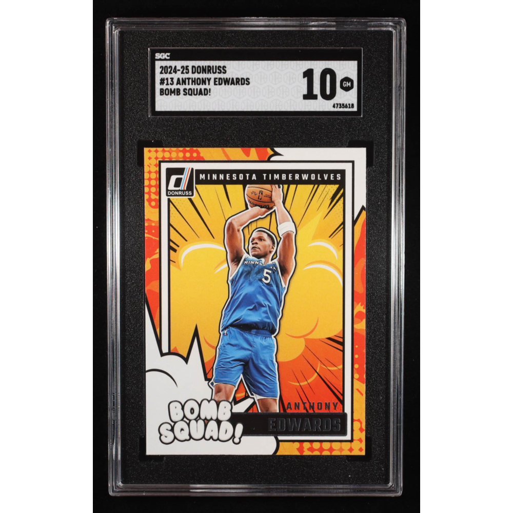 Anthony Edwards 2024 Donruss Bomb Squad #13 (SGC 10) at PristineAuction.com