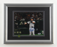 Ichiro Suzuki Signed Mariners Custom Framed Photo With Team Logo Pin (PSA) at PristineAuction.com