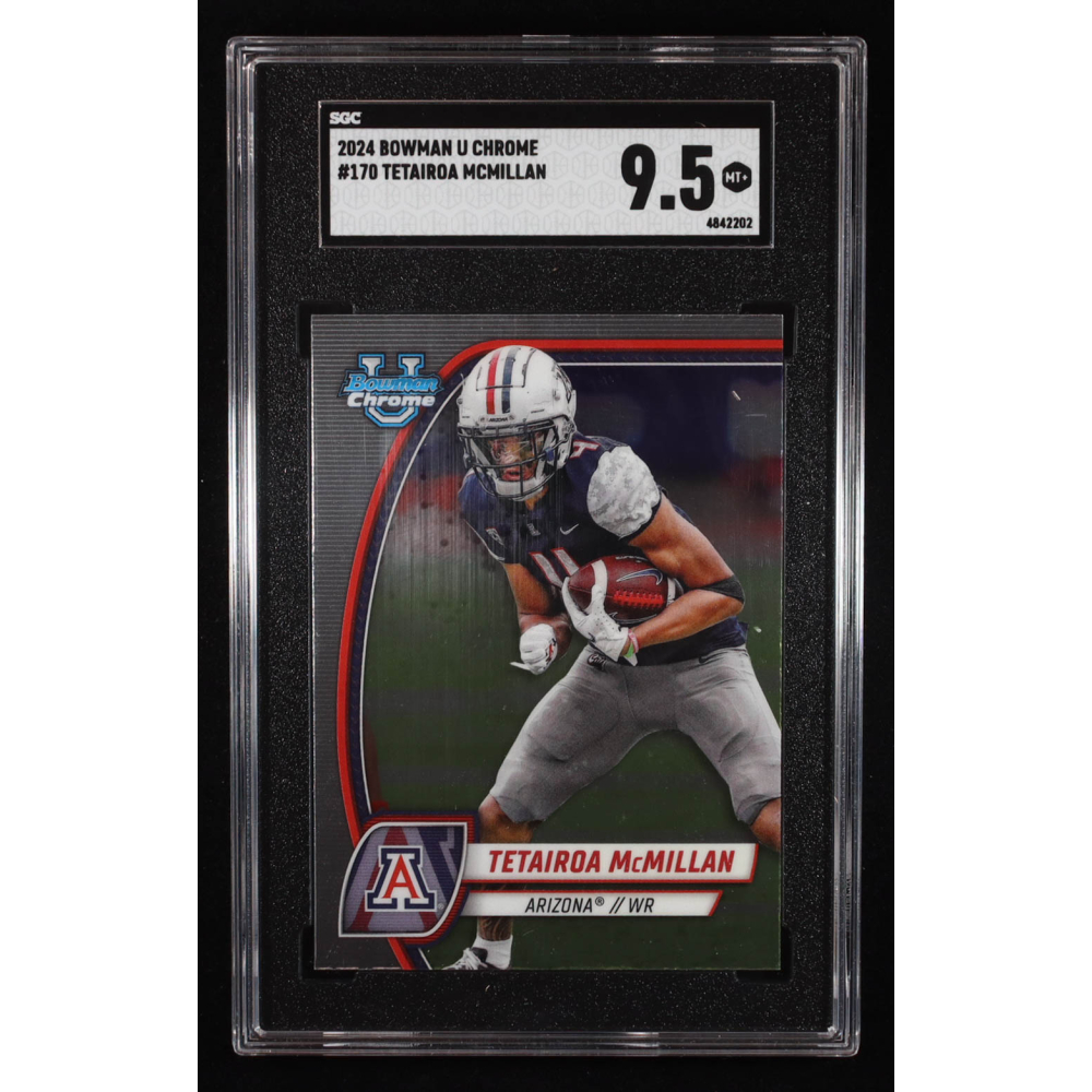 Tetairoa McMillan 2024 Bowman Chrome University #170 RC (SGC 9.5) at PristineAuction.com