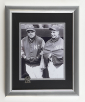 Babe Ruth & Lou Gehrig Yankees Custom Framed Photo Display with Yankees Logo Rhinestone Pin at PristineAuction.com