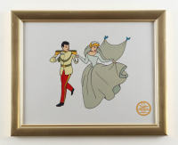 Walt Disney "Cinderella" LE Custom Framed Two-Piece Animation Serigraph Cel at PristineAuction.com
