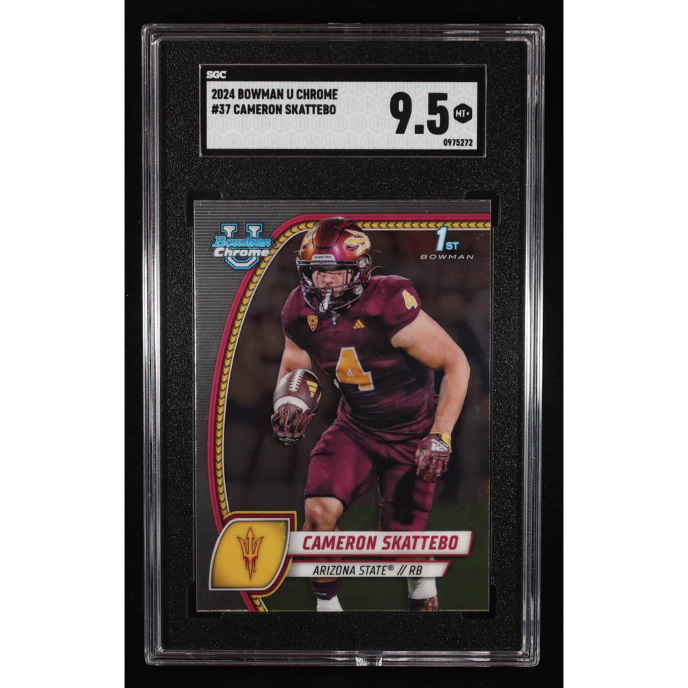 Cameron Skattebo 2024 Bowman Chrome University #37 RC (SGC 9.5) at PristineAuction.com