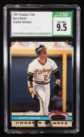 Barry Bonds 1991 Stadium Club Charter Member #3 (CSG 9.5) at PristineAuction.com