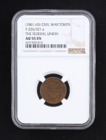 (1861-1865) Civil War Token "The Federal Union" Army & Navy F-226/321a (NGC AU55 BN) at PristineAuction.com