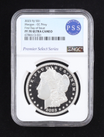 2023-CC Morgan Silver 50c Half Dollar - 2023 Fiji $1, First Day of Issue (NGC PF70 ULTRA CAMEO) at PristineAuction.com
