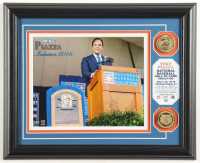 Mike Piazza Highland Mint Framed LE Photo and Bronze Medallions Display at PristineAuction.com