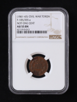(1861-1865) Civil War Token "Not One Cent" F-105/355a (NGC AU55 BN) at PristineAuction.com