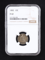 1882 Seated Liberty 10c Silver Dime (NGC F12) at PristineAuction.com