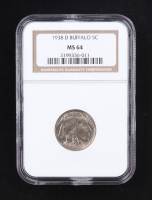 1938-D Buffalo 5c Nickel (NGC MS64) at PristineAuction.com