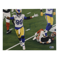 Aaron Donald Signed Rams 11x14 Photo (Beckett) at PristineAuction.com
