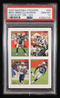 Corey Dillon / Deion Branch / Rodney Harrison / Tom Brady 2005 Bazooka Stickers #28 CL (PSA 10) at PristineAuction.com