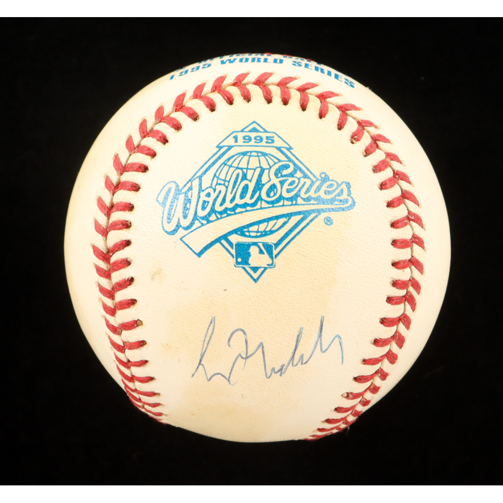 Greg Maddux Signed Official 1995 World Series Logo Baseball (Beckett) at PristineAuction.com
