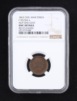 1863 Civil War Token "Not One Cent" F-93/362a (NGC UNC Details) at PristineAuction.com