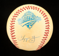 Chipper Jones Signed Official 1995 World Series Logo Baseball (Beckett) at PristineAuction.com