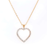 0.22 CTW Natural Diamonds 18K Gold Plated Designer Pendant 18 in  | Estimated Retail Value: $1,599 (AMG) at PristineAuction.com