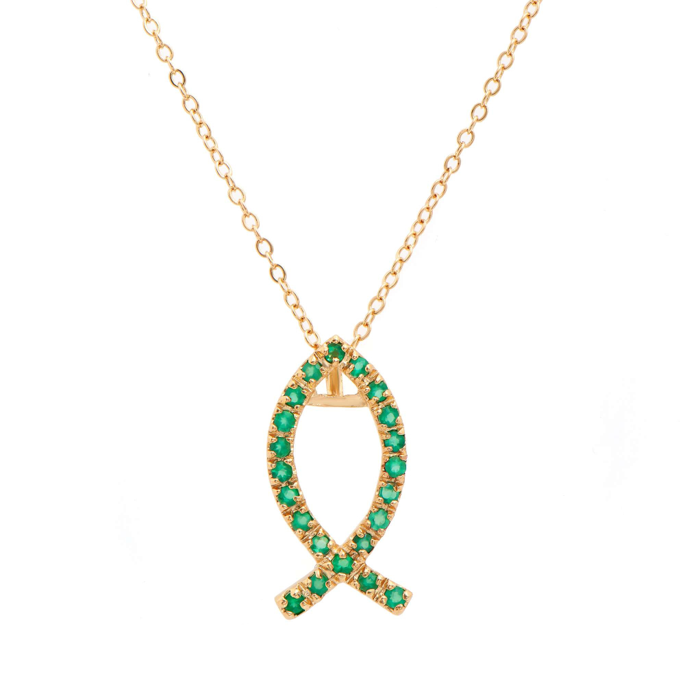 1.02 CTW Natural Green Agate 18K Gold Plated Designer Pendant 18 in | Estimated Retail Value: $1,699 (AMG) at PristineAuction.com