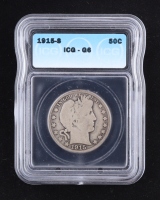 1915-S Barber Silver 50c Half Dollar (ICG G6) at PristineAuction.com