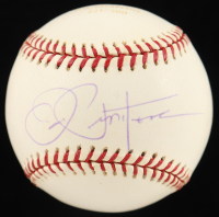 Joe Pepitone Signed 2001 Absolute Memorabilia LE OML Baseball (Beckett) at PristineAuction.com