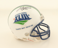 Todd Haley & Edgerin James Signed Super Bowl XLIII Logo Mini Helmet (PSA) at PristineAuction.com