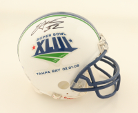 Calais Campbell & Edgerin James Signed Super Bowl XLIII Logo Mini Helmet (PSA) at PristineAuction.com