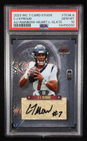 CJ Stroud 2023 Wild Card 7 Card Studs Left Heart Rainbow Slate Autographs RC #2/2 (PSA 10) at PristineAuction.com