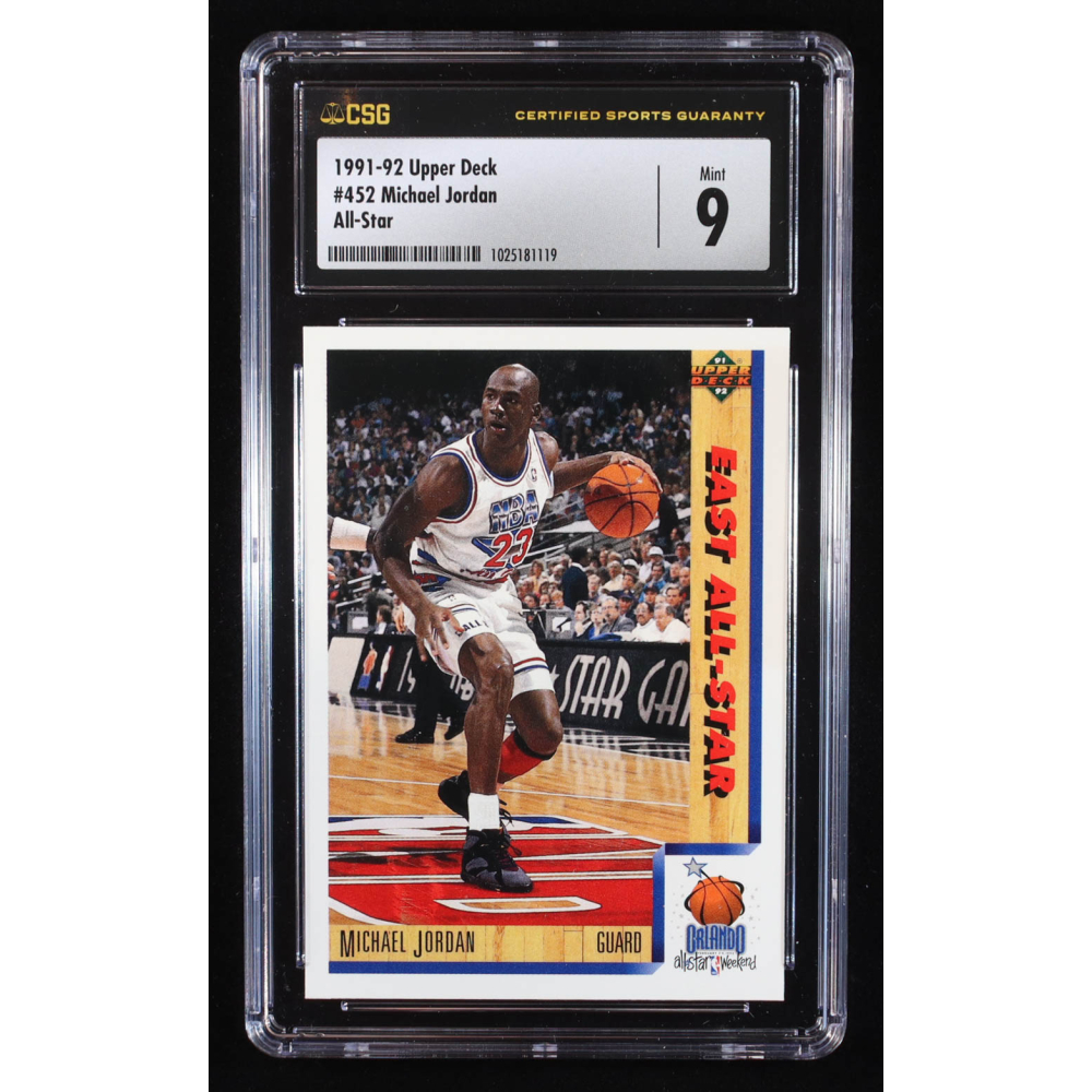 Michael Jordan 1991-92 Upper Deck #452 AS (CSG 9) at PristineAuction.com