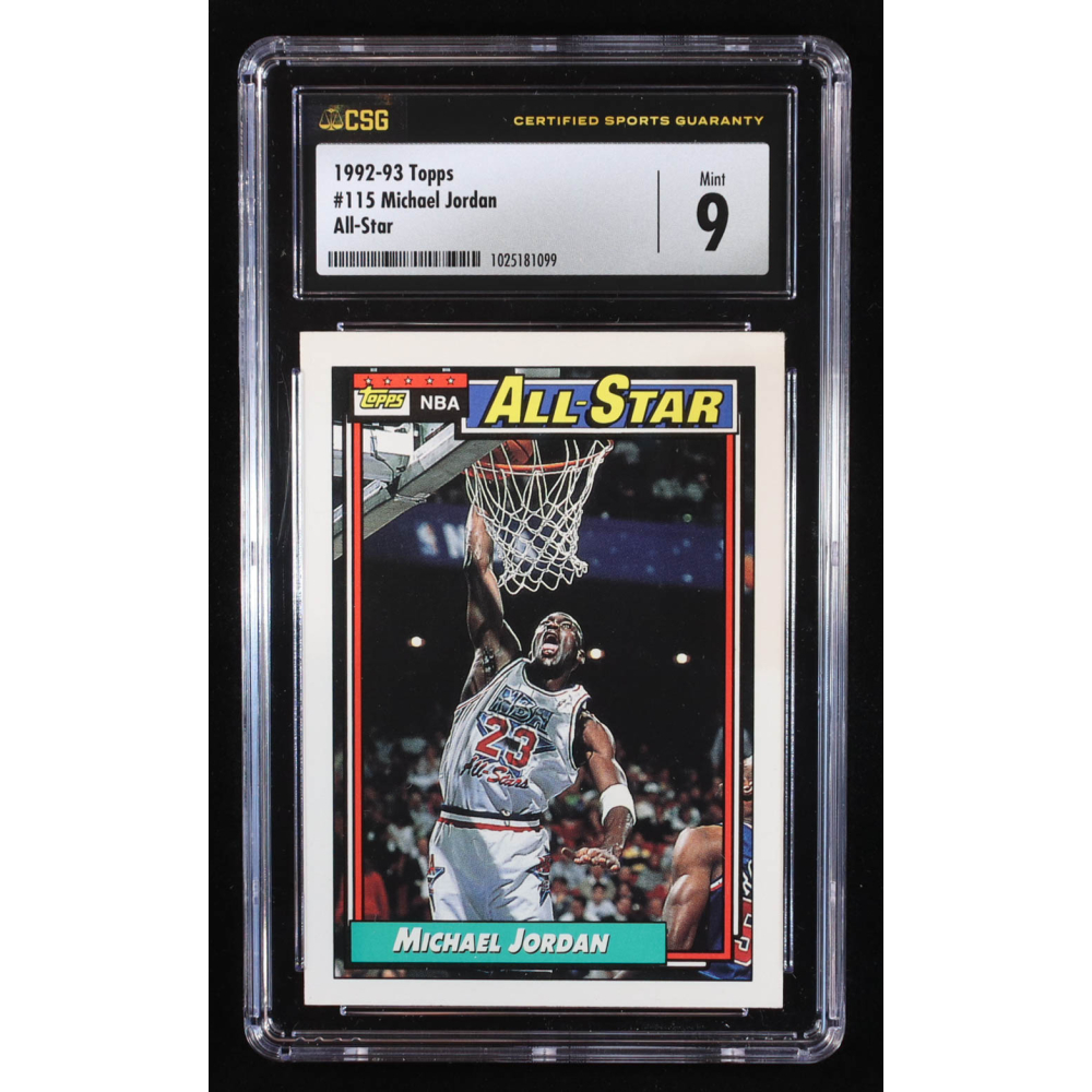 Michael Jordan 1992-93 Topps #115 AS (CSG 9) at PristineAuction.com