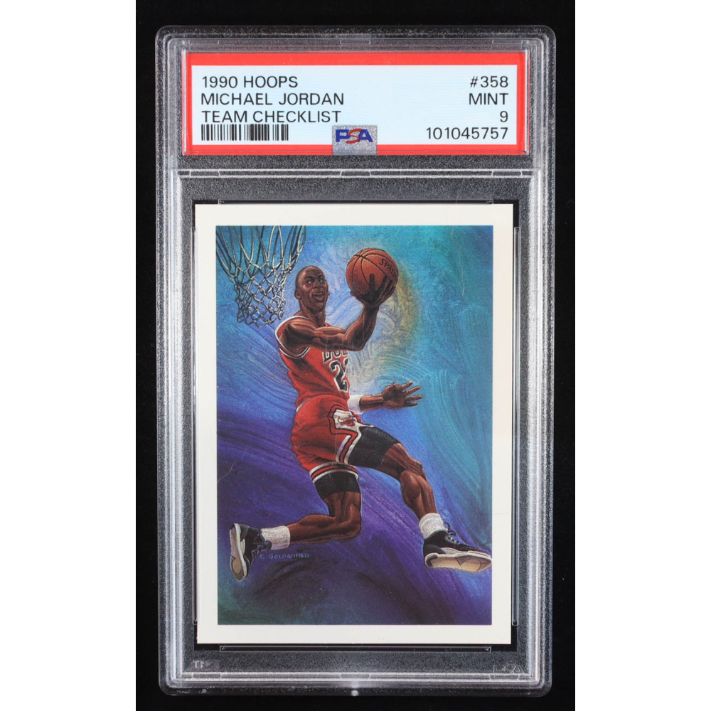 Michael Jordan 1990-91 Hoops #358 TC (PSA 9) at PristineAuction.com