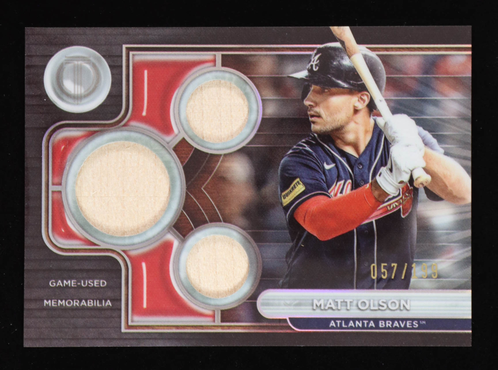 Matt Olson 2024 Topps Tribute Triple Relics #TTRMO #57/199