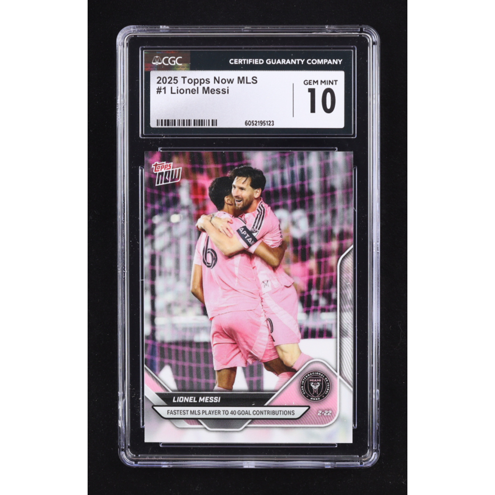 Lionel Messi 2025 Topps Now MLS #1 (CGC 10) at PristineAuction.com