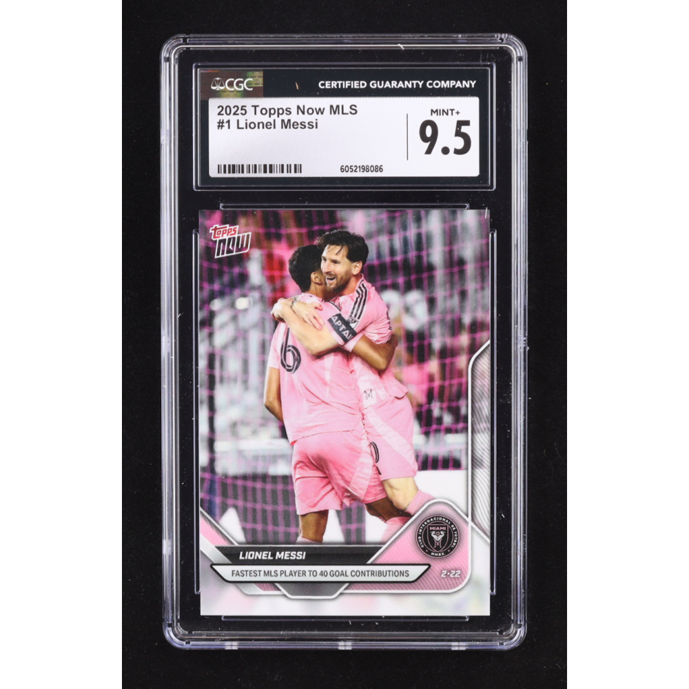 Lionel Messi 2025 Topps Now MLS #1 (CGC 9.5) at PristineAuction.com