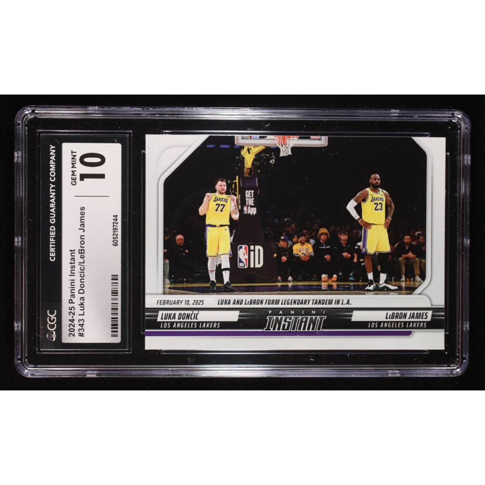 Luka Doncic / LeBron James 2024-25 Panini Instant #343 (CGC 10) at PristineAuction.com