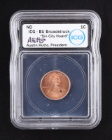 2001 Lincoln Cent "Sin City Hoard" Mint Error Broadstruck (ICG BU) at PristineAuction.com