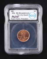 2001 Lincoln Cent "Sin City Hoard" Mint Error Broadstruck (ICG BU) at PristineAuction.com