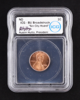 1998 Lincoln Cent "Sin City Hoard" Mint Error Broadstruck (ICG BU) at PristineAuction.com