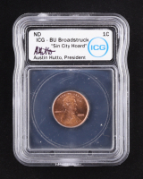 2000 Lincoln Cent "Sin City Hoard" Mint Error Broadstruck (ICG BU) at PristineAuction.com