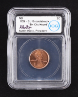 2000 Lincoln Cent "Sin City Hoard" Mint Error Broadstruck (ICG BU) at PristineAuction.com