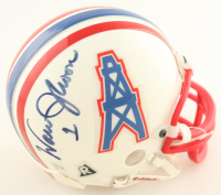 Warren Moon Signed Oilers Throwback Mini Helmet with Display Case (Beckett) at PristineAuction.com