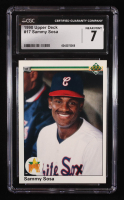 Sammy Sosa 1990 Upper Deck #17 RC (CGC 7) at PristineAuction.com