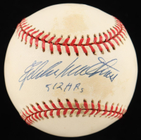Eddie Mathews Signed ONL Baseball Inscribed "512 HRs" (Beckett) at PristineAuction.com