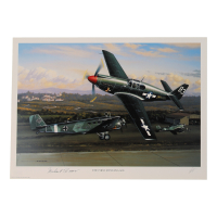 Michael T. Russo Signed Stan Stokes "The First Mustang Ace" Lithograph (AIV) at PristineAuction.com