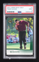 Tiger Woods 2001 Upper Deck #1 RC (PSA 9) at PristineAuction.com