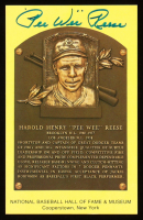 Pee Wee Reese Signed Hall of Fame Plaque Postcard (Beckett) at PristineAuction.com
