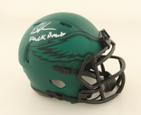 Brandon Graham Signed Eagles Rave Alternate Speed Mini Helmet Inscribed "F*** Brady" (Beckett) at PristineAuction.com